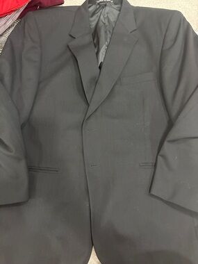 Men's Black Single-Breasted Notch Lapel Blazer